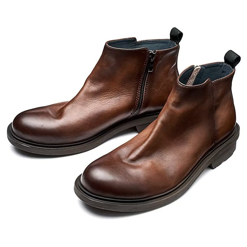 Herrstövlar Chic Slip On Ankel Boots - Kaffe