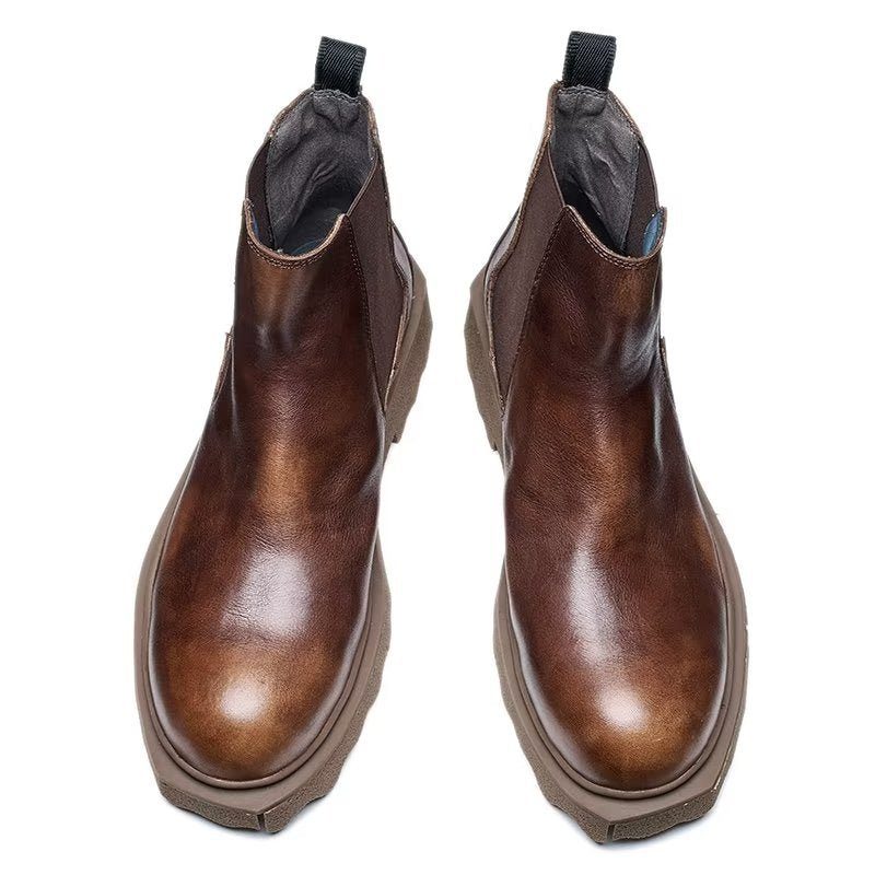 Herrstövlar Elegance Slip On Ankel Boots - Kaffe