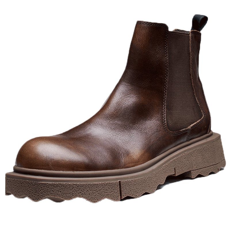 Herrstövlar Elegance Slip On Ankel Boots - Kaffe