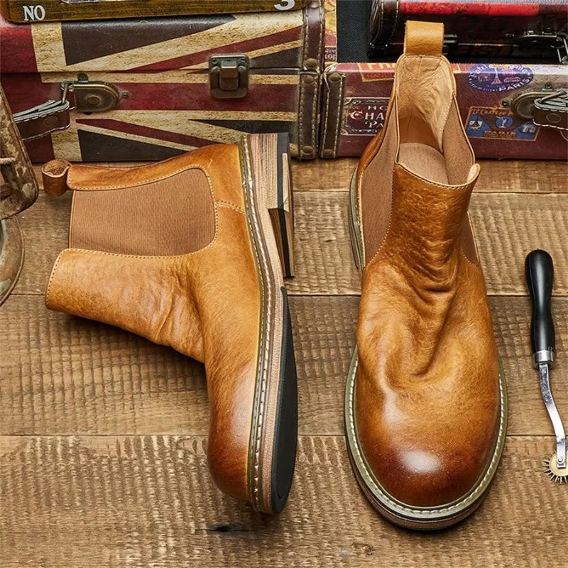 Herrstövlar Eleganta Equine Slip On Ankel Booties - Kaffe