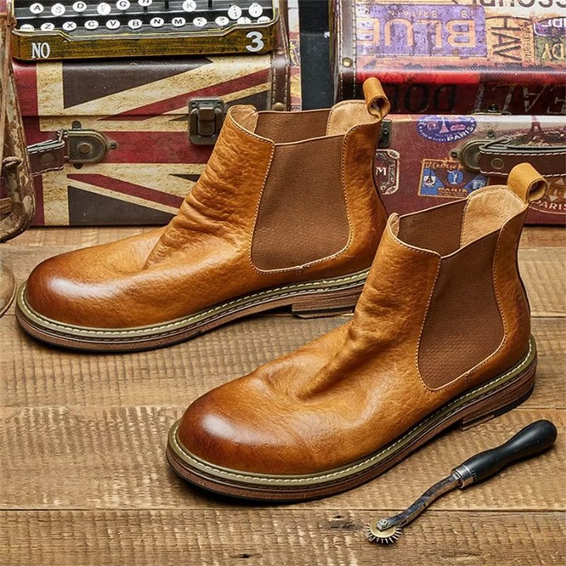 Herrstövlar Eleganta Equine Slip On Ankel Booties - Kaffe