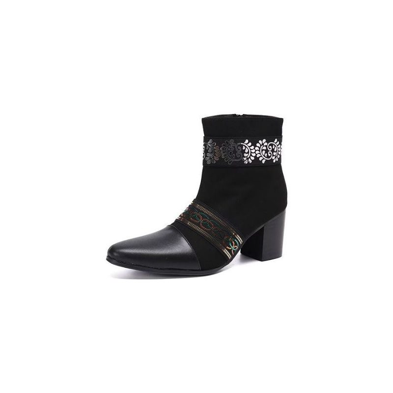 Herrstövlar Exotic Texture Dress Boots - Svart