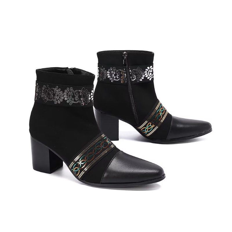 Herrstövlar Exotic Texture Dress Boots - Svart