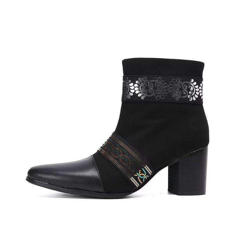 Herrstövlar Exotic Texture Dress Boots - Svart