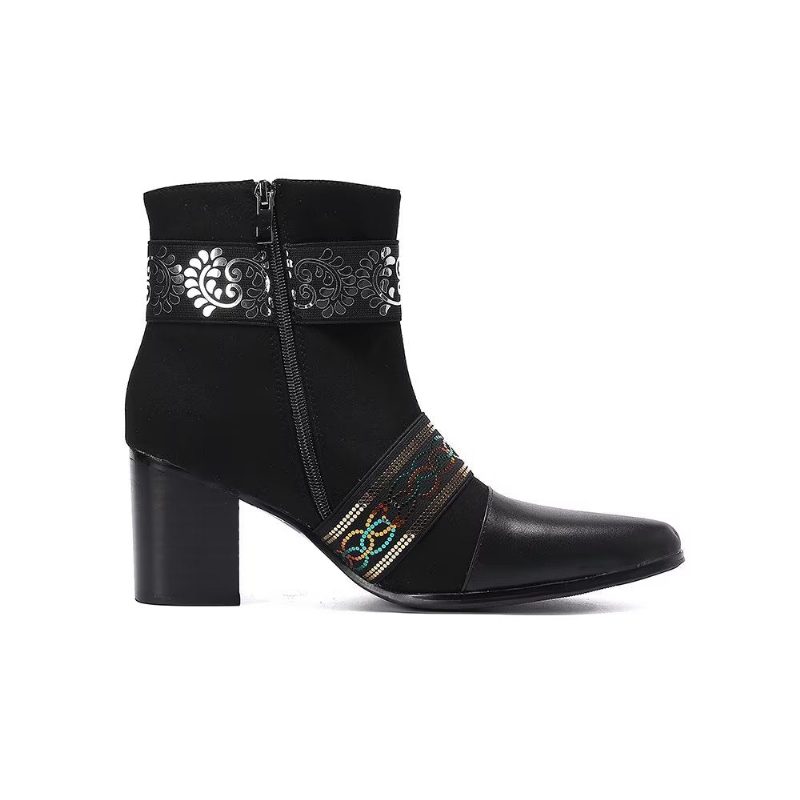 Herrstövlar Exotic Texture Dress Boots - Svart