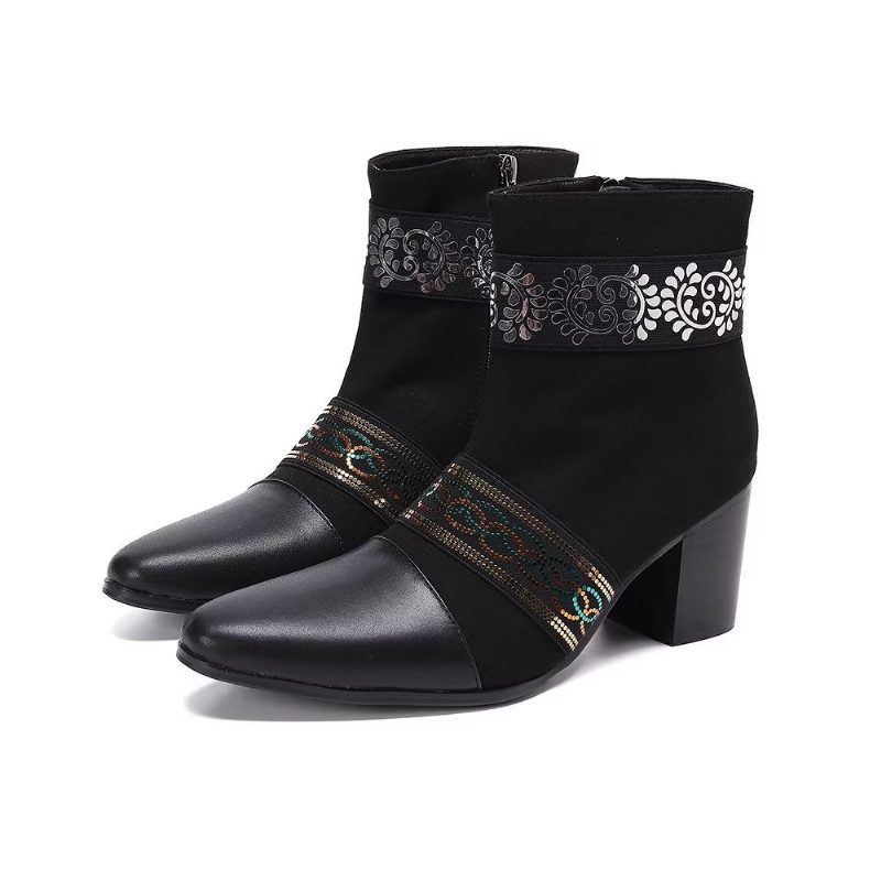 Herrstövlar Exotic Texture Dress Boots - Svart