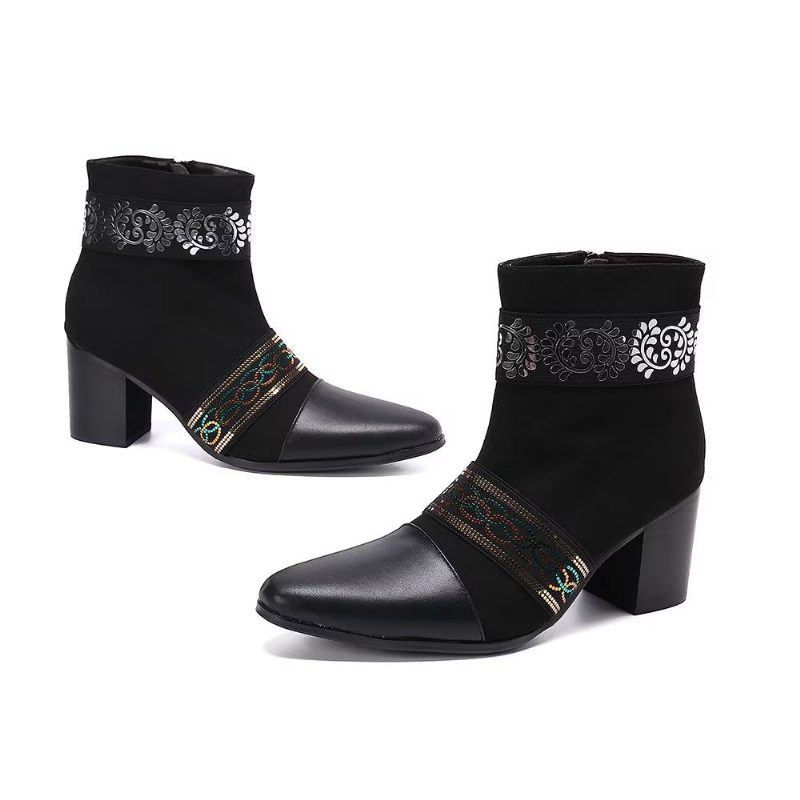 Herrstövlar Exotic Texture Dress Boots - Svart