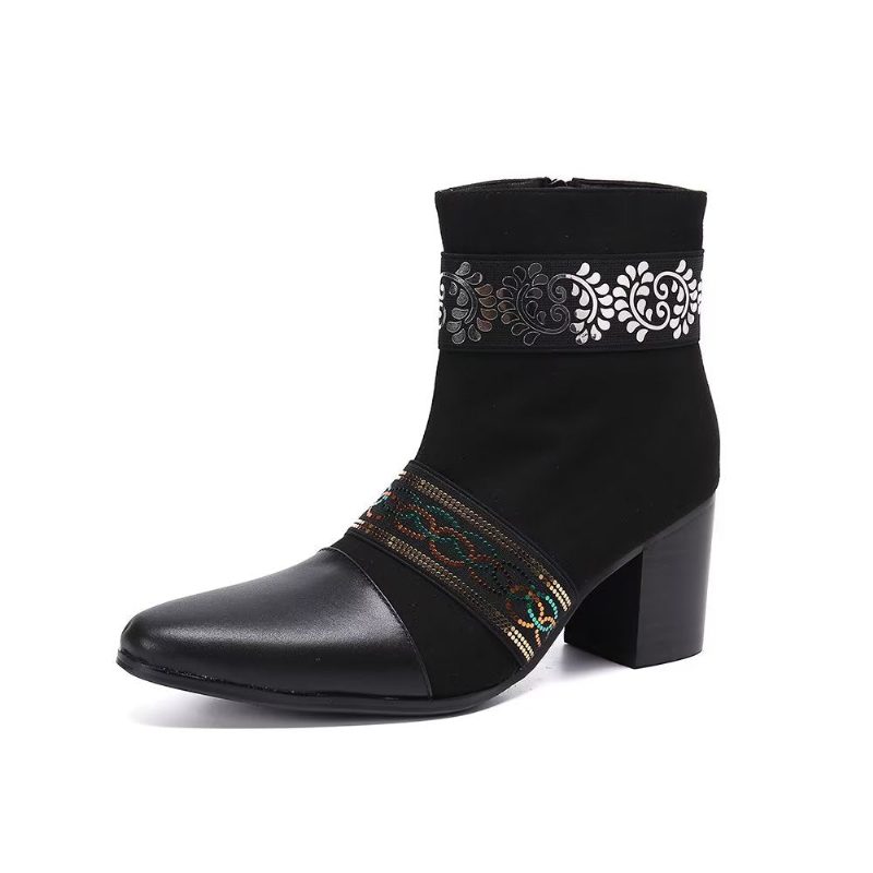 Herrstövlar Exotic Texture Dress Boots - Svart