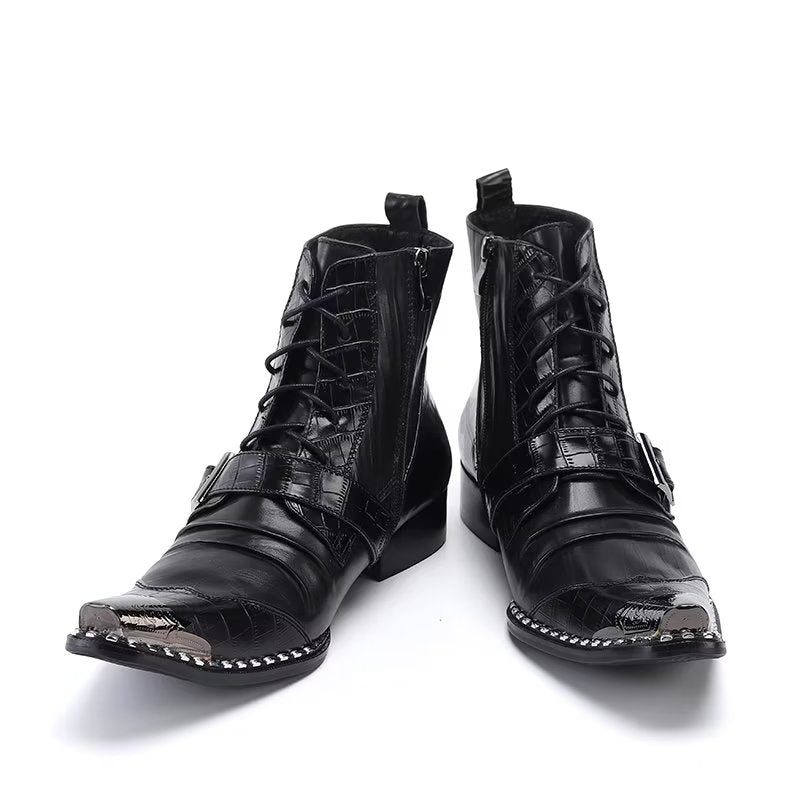 Herrstövlar Exotic Texture High Dress Boots - Svart