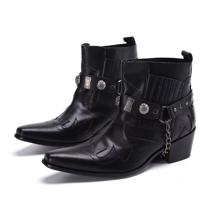 Herrstövlar Exotiska Statement Dress Boots - Svart