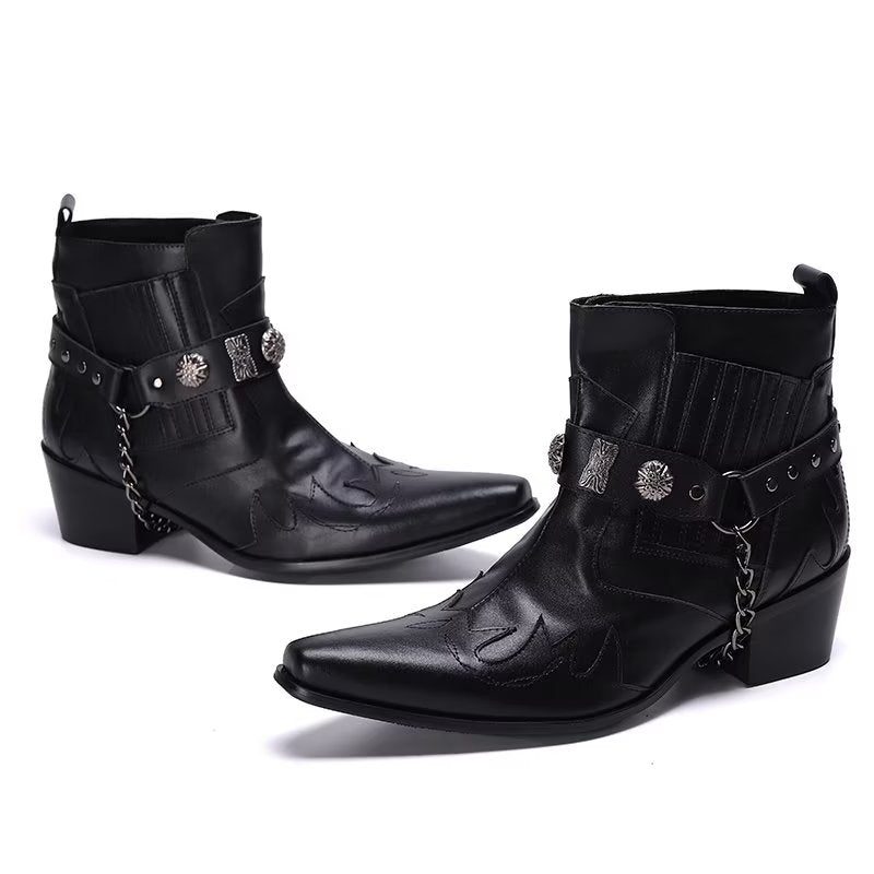 Herrstövlar Exotiska Statement Dress Boots - Svart