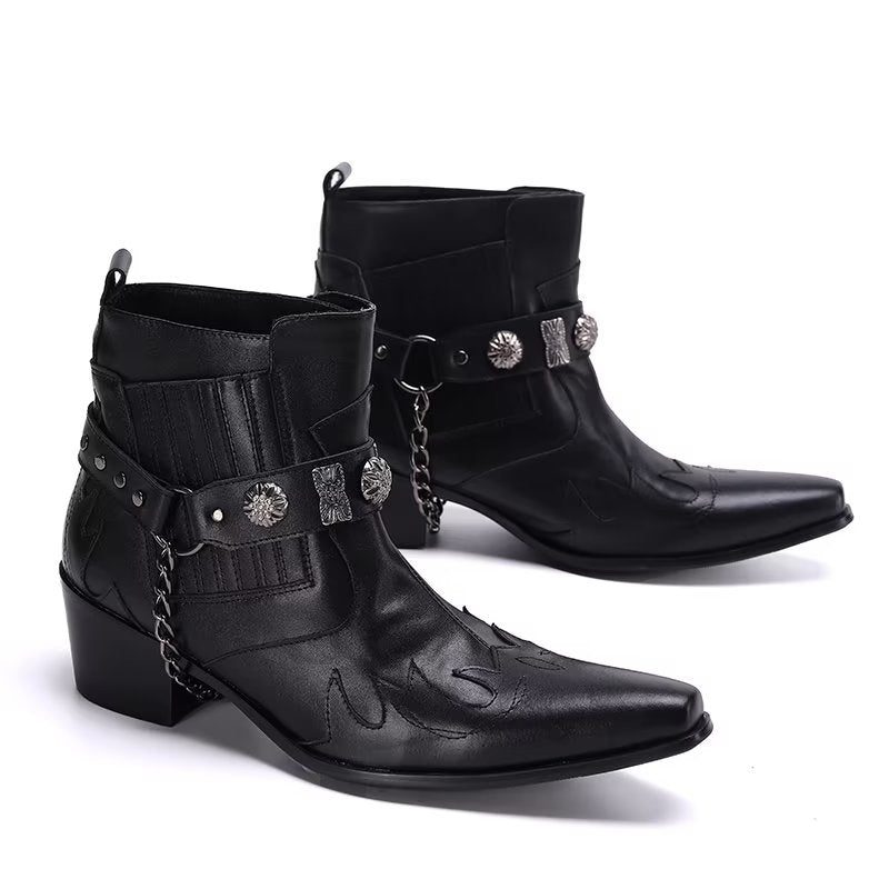 Herrstövlar Exotiska Statement Dress Boots - Svart