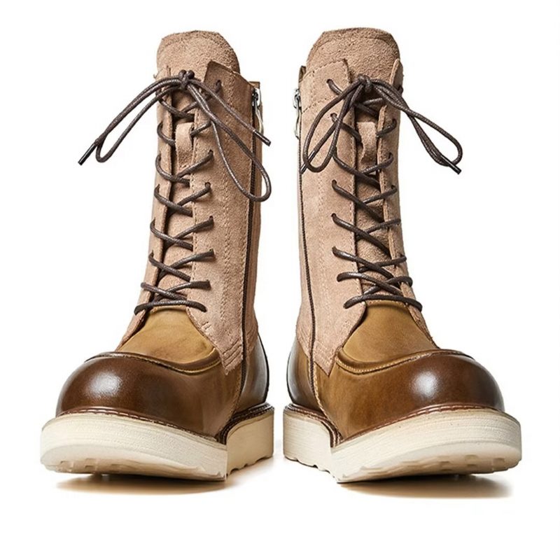 Herrstövlar Fårskinn Chic Vintage Ankel Boots - Brun