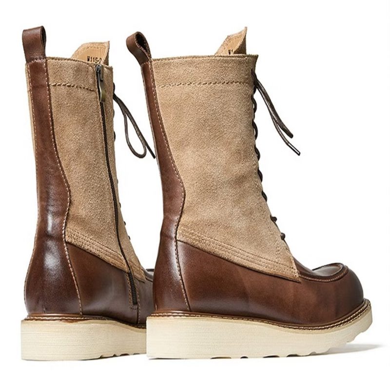 Herrstövlar Fårskinn Chic Vintage Ankel Boots - Brun