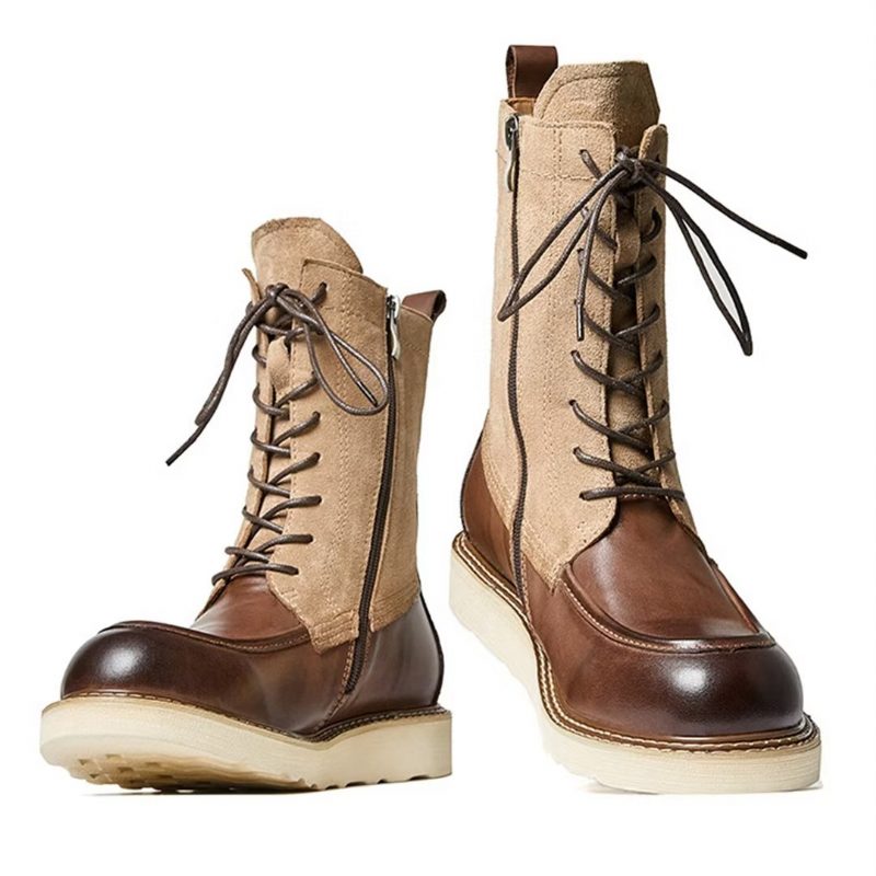 Herrstövlar Fårskinn Chic Vintage Ankel Boots - Brun