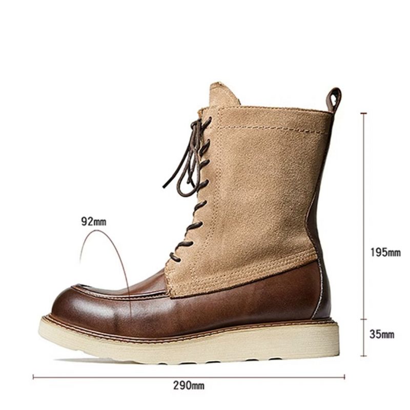 Herrstövlar Fårskinn Chic Vintage Ankel Boots - Brun