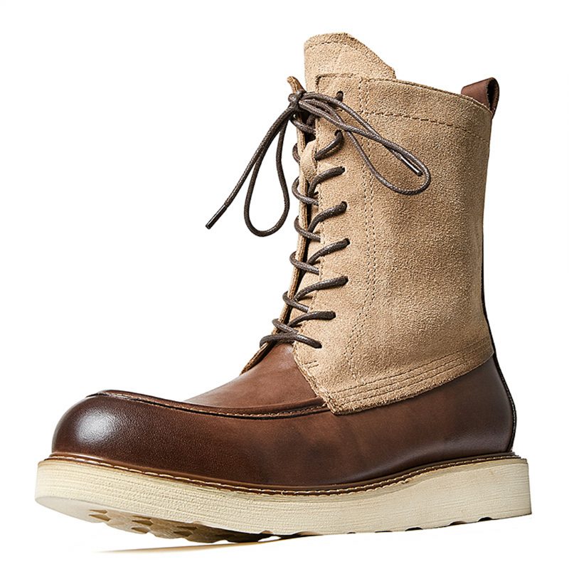 Herrstövlar Fårskinn Chic Vintage Ankel Boots - Brun