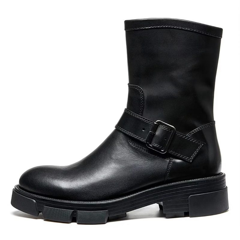 Herrstövlar Fårskinn Chic Vintage Zipper Classic Ankel Boots