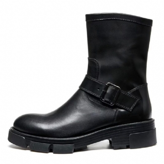 Herrstövlar Fårskinn Chic Vintage Zipper Classic Ankel Boots