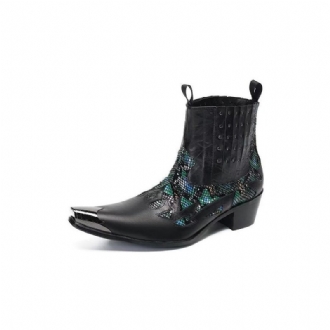 Herrstövlar I Äkta Läder Exotic Texture Dress Boots