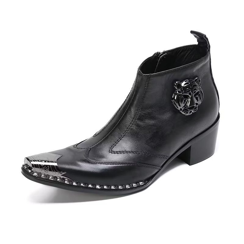 Herrstövlar Läder Chic Dress Boots - Svart