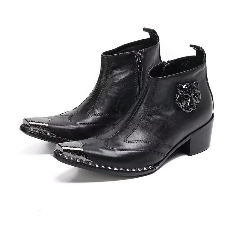 Herrstövlar Läder Chic Dress Boots - Svart