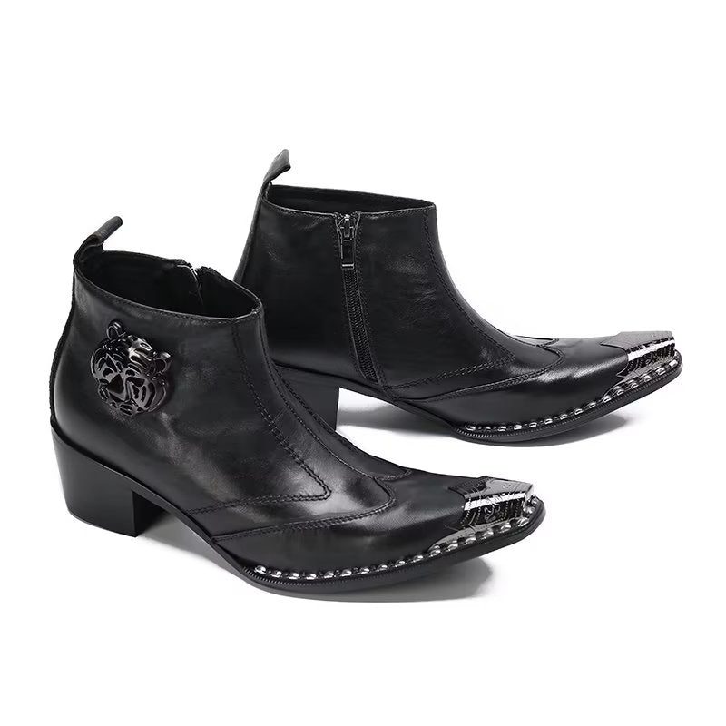 Herrstövlar Läder Chic Dress Boots - Svart