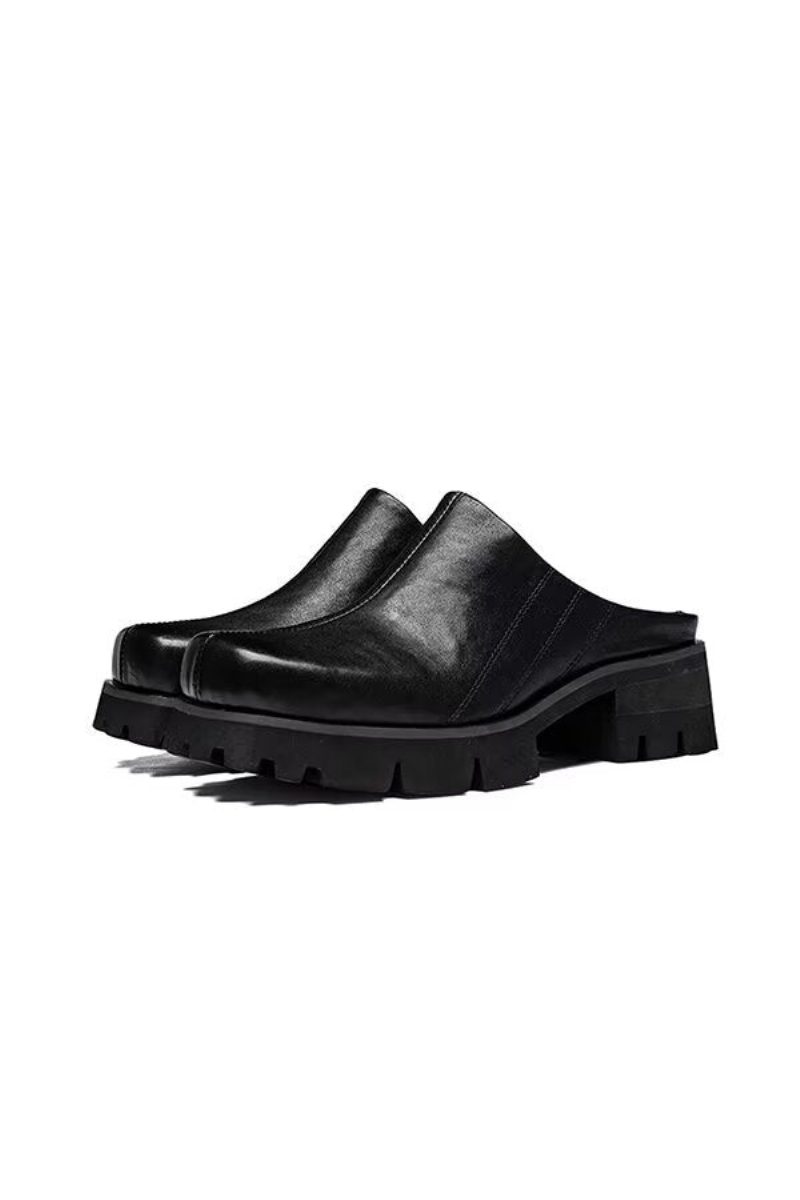 Herrstövlar Läder Slip-on Boots - Svart