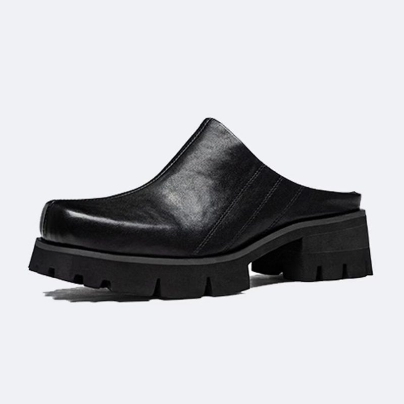 Herrstövlar Läder Slip-on Boots - Svart