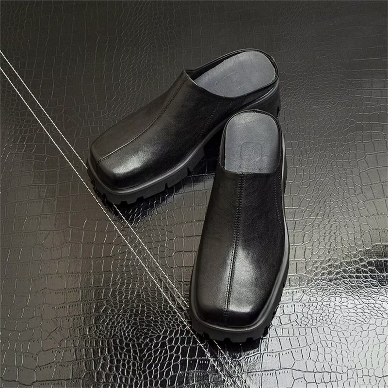 Herrstövlar Läder Slip-on Boots - Svart