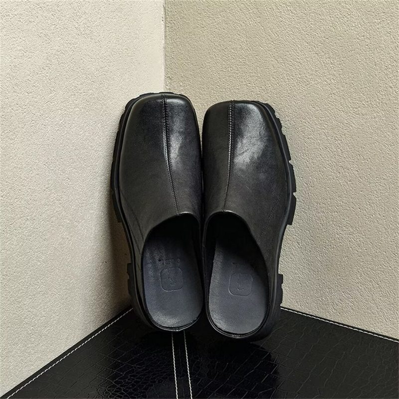 Herrstövlar Läder Slip-on Boots - Svart