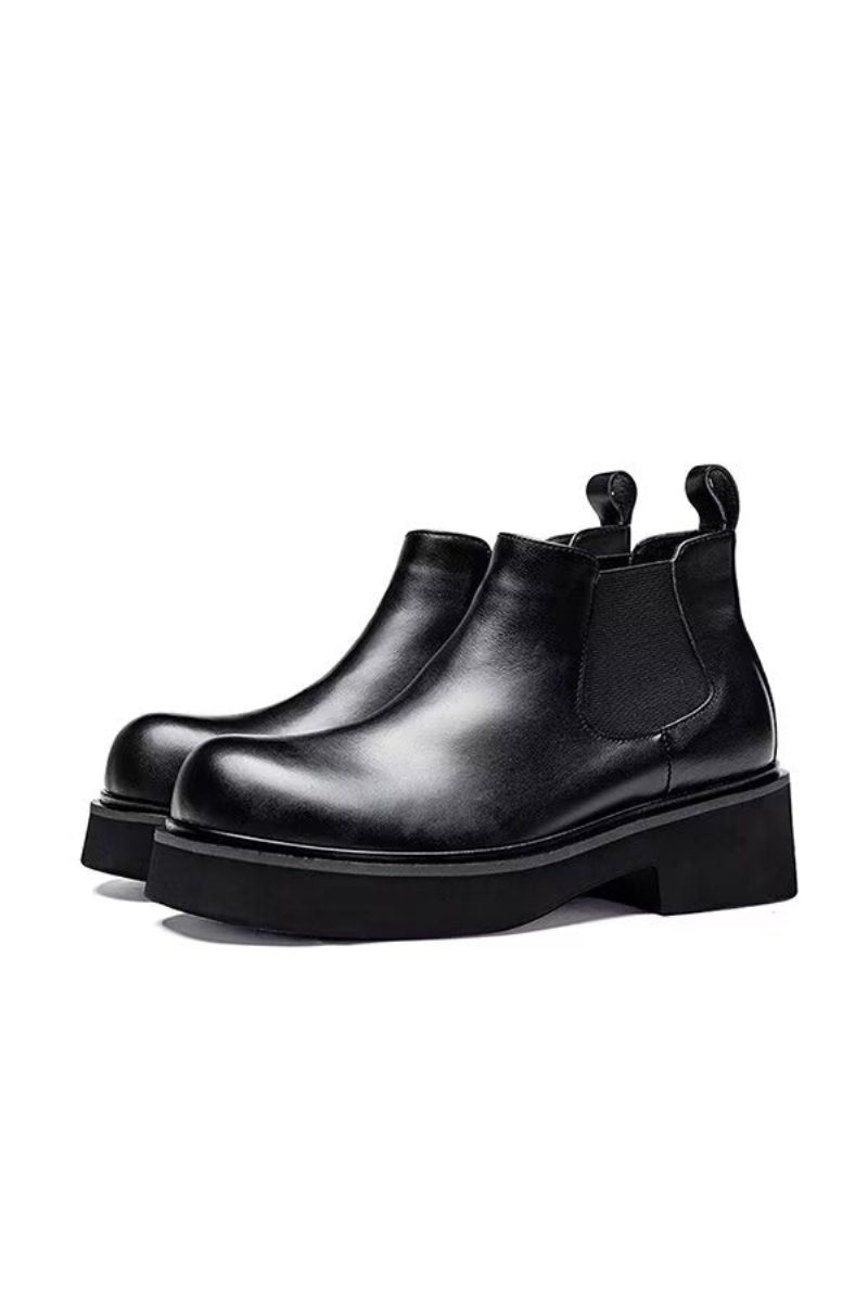 Herrstövlar Läder Slip-on Boots - Svart