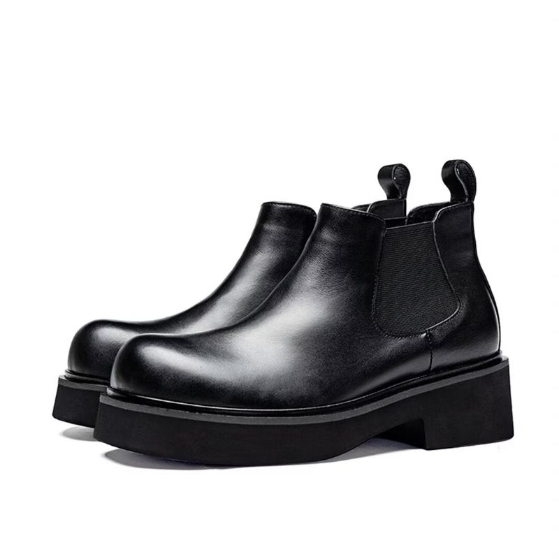 Herrstövlar Läder Slip-on Boots - Svart