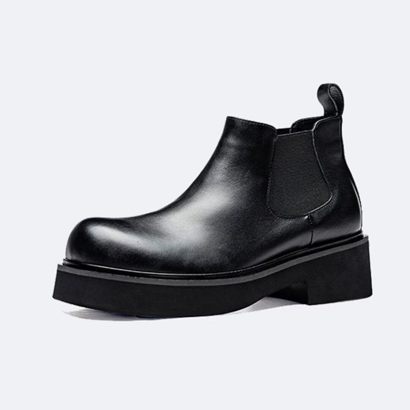 Herrstövlar Läder Slip-on Boots - Svart