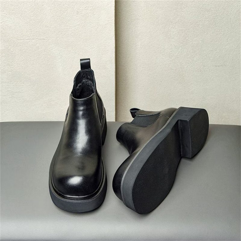 Herrstövlar Läder Slip-on Boots - Svart