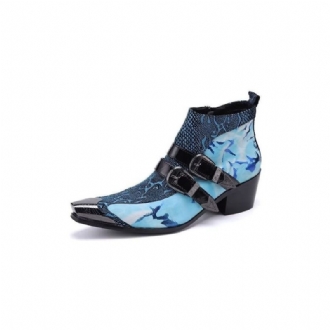 Herrstövlar Lyx Exotica Äkta Läder Statement Dress Boots