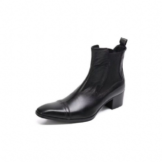 Herrstövlar Lyxiga Croc-textur Läder Statement Dress Boots