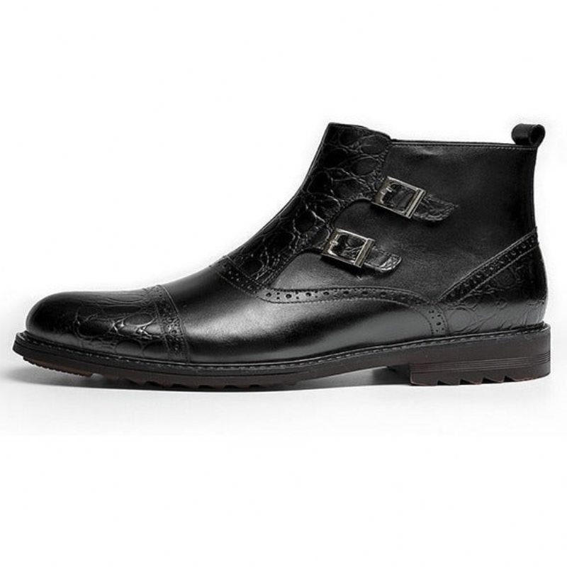 Herrstövlar Lyxiga Croctex Casual Flat Boots - Svart