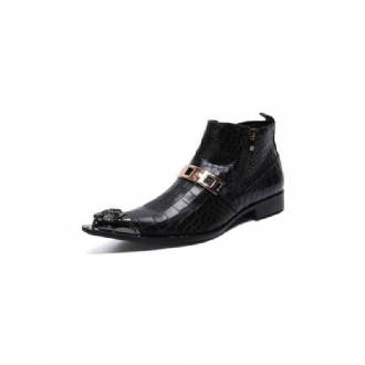 Herrstövlar Snakeskin Chic Western Ankel Boots