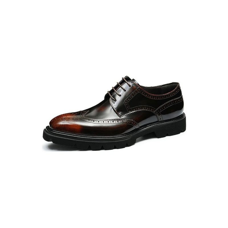 Högtidsskor För Män Lyxiga Brogue Oxford Dress Skor - Kaffe