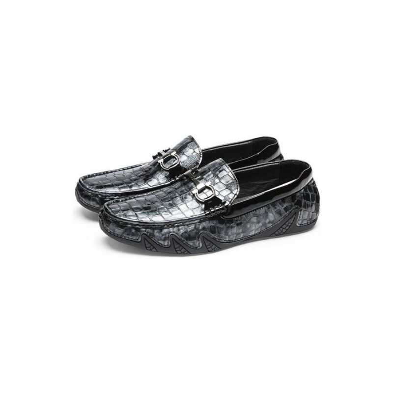 Loafers För Män Alligator Slip-on - Blå