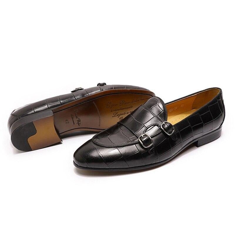 Loafers För Män Alliluxe Exotic Slip On - Svart