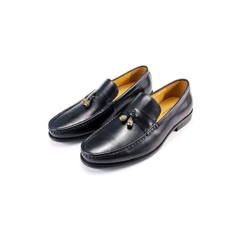 Loafers För Män Brogue Slip Ons - Svart