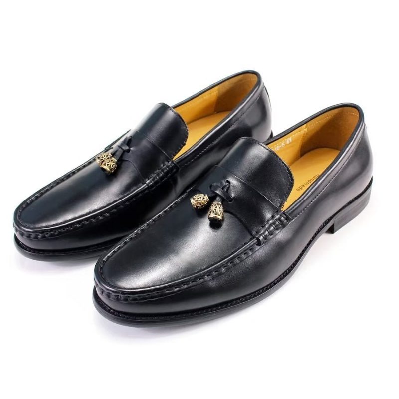 Loafers För Män Brogue Slip Ons - Svart