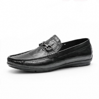 Loafers För Män Chic Croctex Läder Slip-on Derby