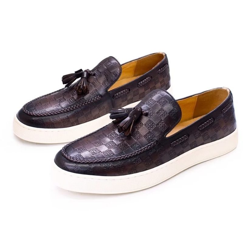 Loafers För Män Chic Slip-on Skor - Kaffe