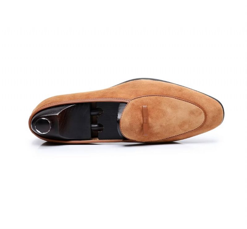 Loafers För Män Cow Leather - Kamel