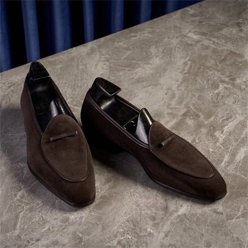 Loafers För Män Cow Leather - Kamel