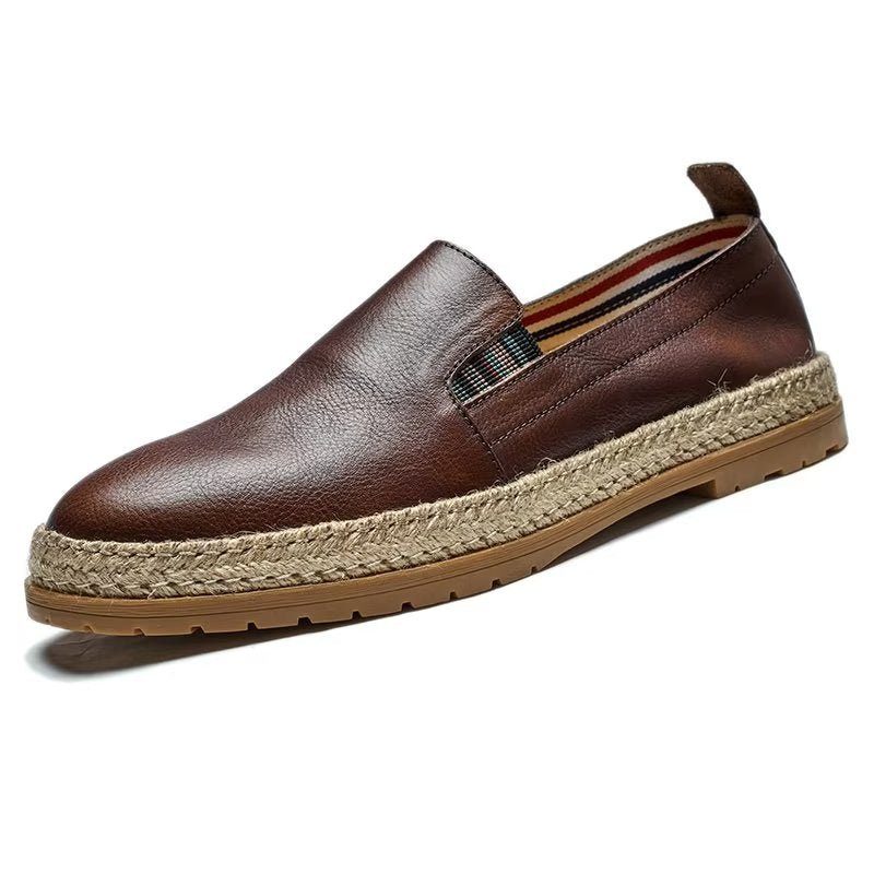 Loafers För Män Cow Leather Slip-on - Kaffe