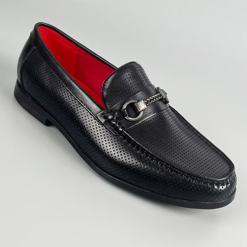 Loafers För Män Eleganta Slip On I Äkta Läder - Svart